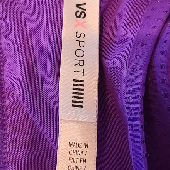 VSX Sport-- Victoria's Secret (32C) Purple & Pink Molded Cup, X Strap Sports Bra - Picture 10 of 12